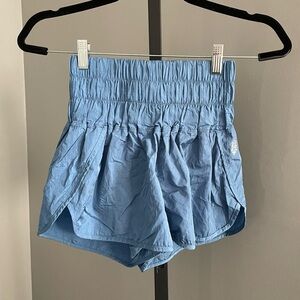 FP Movement by Free People High Waist Blue Shorts